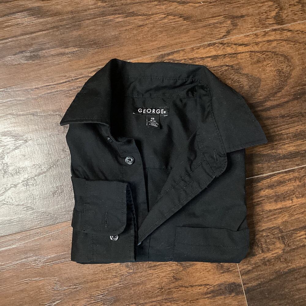 George Black Dress Button Down